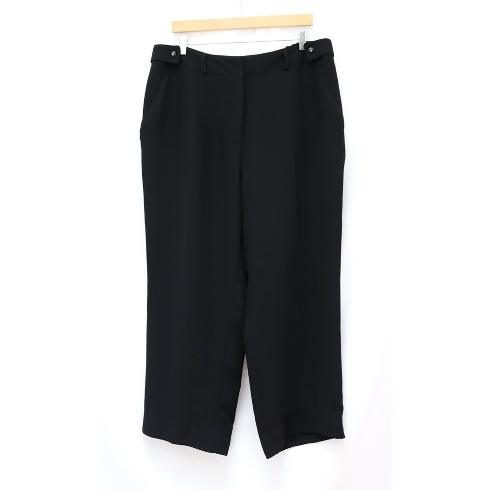 Black Plus Size Straight Leg Pants 18 Business Office Classic SC Collection Woma